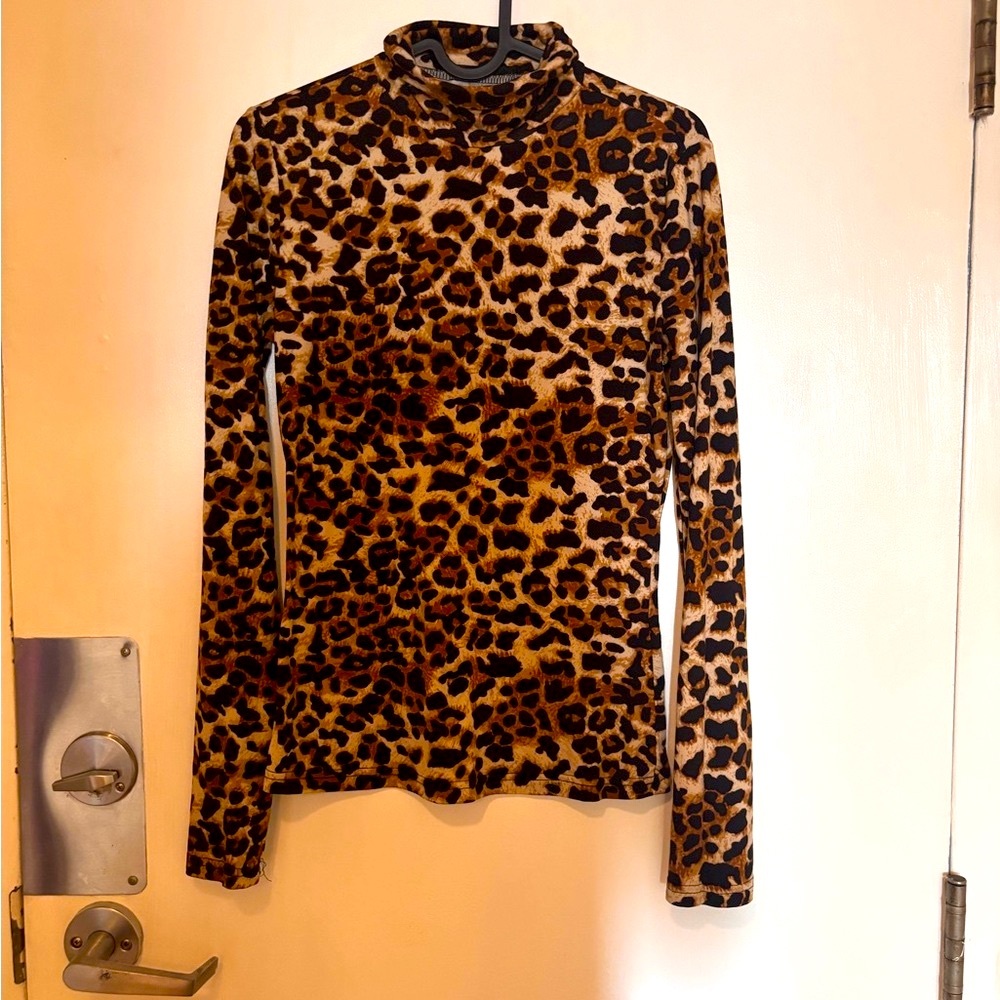 SHEIN Black and Brown Fitted Top, Size Small